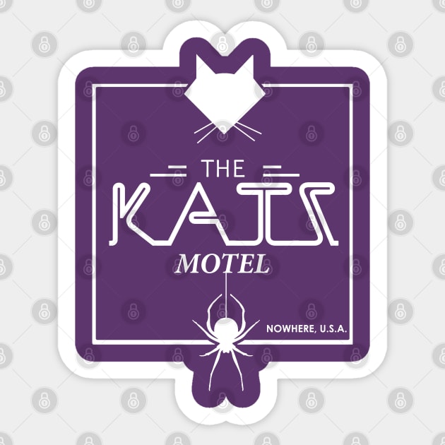 Katz Motel - Courage the Cowardly Dog Sticker by red-leaf